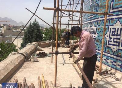 انتها عملیات مرمت گنبد مدرسه چهارباغ اصفهان