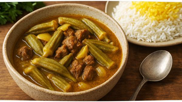 طرز تهیه خورشت بامیه بدون رب با ساده ترین روش